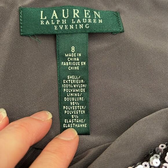 Lauren Ralph Lauren One Shoulder Sequin Evening Size 8. - Picture 2 of 9
